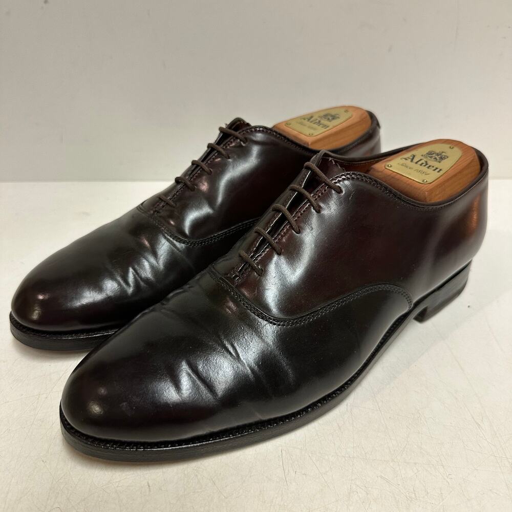 FULLY RESOLED Alden 934 Plain Toe Bal Oxford Color 8 Shell Cordovan USA 9 A/C